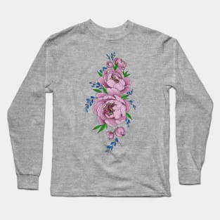 Pretty pink peonies Long Sleeve T-Shirt